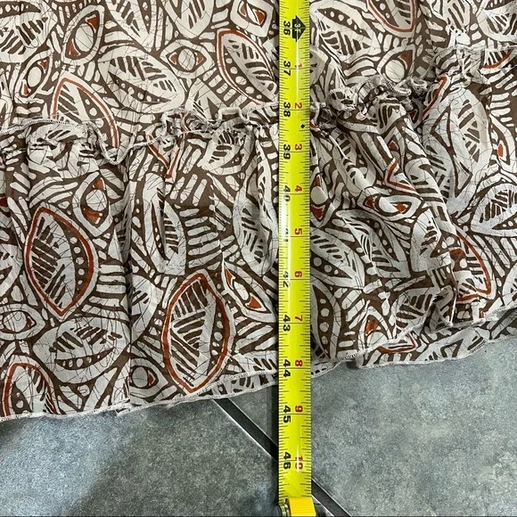 Sangria Womens Sz 12 Silk Dress Beaded Floral Boho Cottagecore Y2K Phoebe Buffay - Picture 12 of 12